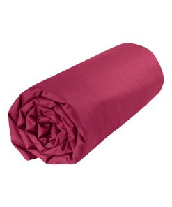 Drap dousse lit bébé 60x120 cm - 100% coton Bio - 'P'tit Basile' - Violet prune