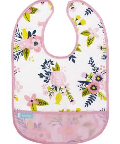 Bavoir 6-12 mois Pink Garden Flowers - Multicolore