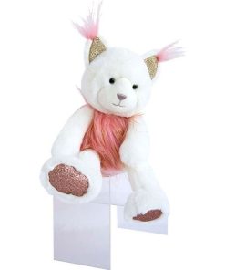 doudou Histoire d'ours Lynx Blanc 30cms Glitter Pantin - Blanc