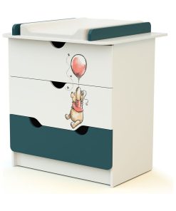AT4 - Commode à langer DS Exploring Winnie - Bleu canard