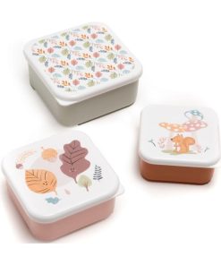 Lot de 3 boîtes à goûter Simeon - Beige