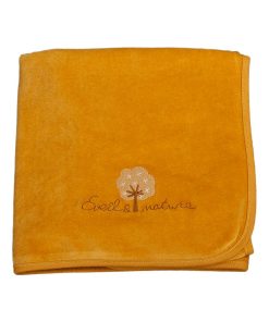Eveil Et Nature Plaid Velours Coton Bio - Moutarde