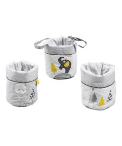 Lot de 3 paniers de toilette Babyfan - Gris