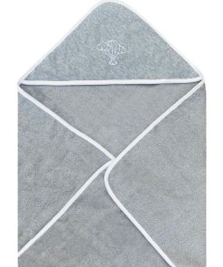Cape de Bain Bébé 100% Coton Bio Couleur bébé - 100% coton biologique - Gris