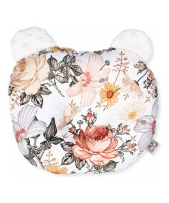 Coussin anti tête plate réversible en minky, Néo Vintage - Ecru