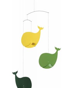 flensted Mobiles' Happy Whales - Jaune