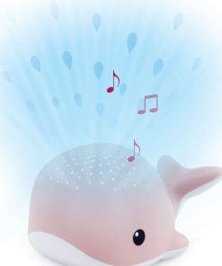 Projecteur d'ambiance Wally la baleine rose - Rose