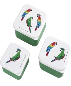 Lot De 3 Boîtes À Goûter Le Petit Lucas Du Tertre Le Perroquet - Vert