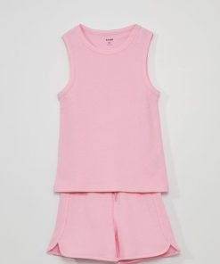 Ensemble nid d'abeilles - Rose