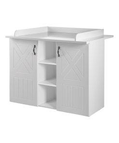 ROBA Commode à Langer "Constantin" – avec Plan à Langer Amovible – Style Maison de Campagne – Blanc - Blanc