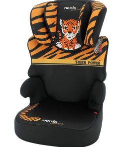 Rehausseur Enfant Befix Groupe 2/3 (15-36kg) - 4 Étoiles Adac - Tiger - Noir Orange