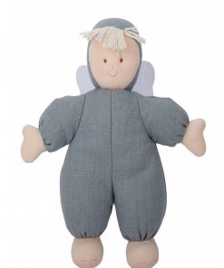 Ange Doudou Musical 24cm Lin Bleu Gris - N/A