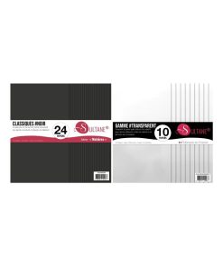 Packs Scrapbooking papier Noir et Transparent à embosser - N/A