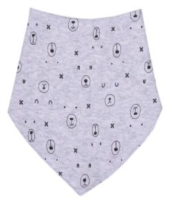 Bavoir bandana , OURSON - Gris