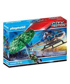 70569 Hélicoptère De Police Et Parachutiste, 'playmobil' City Action - N/A