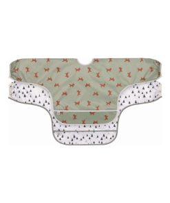 Lot de 2 bavoirs Manches longues 6-24 mois Little Forest Renard - Vert