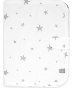 Protège carnet de santé bébé en coton, Étoiles - Blanc