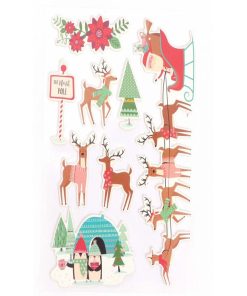 8 Stickers Chipboard Theme Noel - N/A