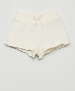 Short en nid d'abeille - blanc