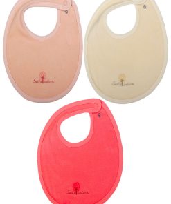 Eveil Et Nature Lot De 3 Bavoirs Eponge Coton Bio - Multicolore