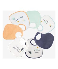 Lot de 7 bavoirs bébé Kinousses - Multicolore