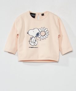 Sweat 'Snoopy' en molleton - Rose