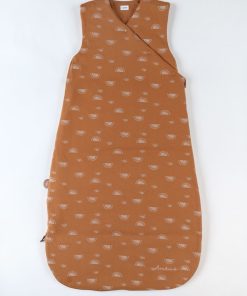 Gigoteuse 100 cm imprimé soleil en jersey, caramel - Marron