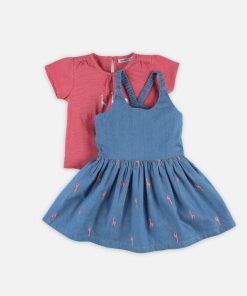 Set robe + t-shirt + bloomer - Bleu