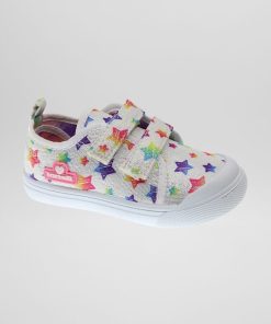 Baskets imprimées en toile - blanc