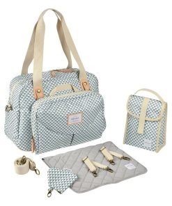 Sac à langer Genève II play print sage green - Vert d'eau
