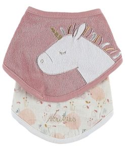 Lot De 2 Bavoirs Bandanas En Éponge Lina & Joy - Rose