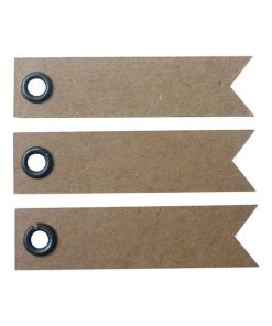 80 étiquettes kraft 5 cm - Fanion - N/A