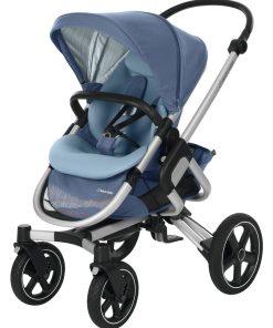 MAXI COSI Poussette Nova 4 roues, Tout-terrain, confortable, De 0 à 3,5 ans, Frequency Blue - Bleu Gris