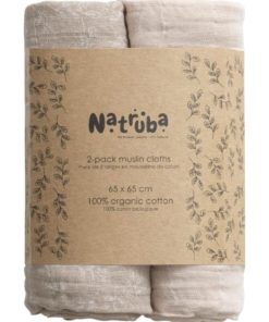 Pack 2 langes en coton bio crème - Ecru