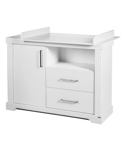 ROBA Commode à Langer "Maxi" – avec Plan à Langer Amovible – Style maison de campagne - Blanc