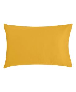 Taie d'oreiller bébé - 100% coton Bio - 'P'tit Basile' - Jaune moutarde