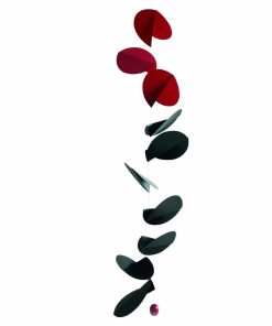 flensted Mobiles' Turning Leaves Noir Et Rouge - Rouge