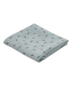 Lange 110x110cm PEPPY PENGUINS bleu - Bleu