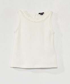 Débardeur maille pointelle - blanc