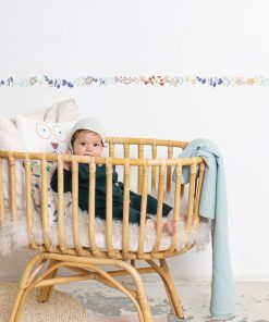 Frise adhésive fleur Liv (5 m) - Multicolore