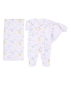 Pyjama bébé avec bandana et lange , Dreams - Bleu