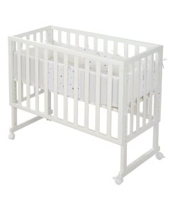ROBA Berceau Cododo "Safe Asleep®" 3en1 + Équipement "Sternenzauber Grau" - Blanc