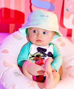 T-shirt de bain 'Mickey' anti-UV - Vert/blanc