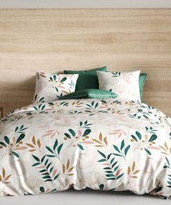Parure 4 pièces Kano 2 personnes coton 57 fils DH140 - Beige