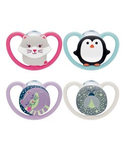 Lot de 4 sucettes Space 6-18M J&N Nuk - Multicolore