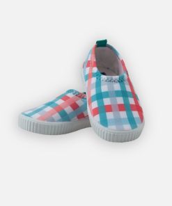 Chaussures de bain à carreaux - Bleu