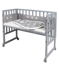 ROBA Berceau Cododo "Safe Asleep®" 3en1 + Équipement "Little Stars" - Gris