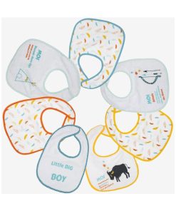 Lot de 7 bavoirs bébé Kinousses - Multicolore