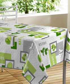 Nappe rectangle PVC Citron vert - Vert