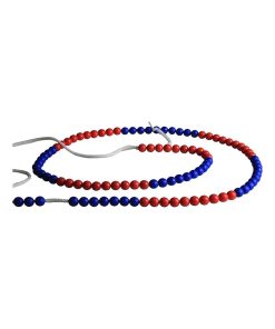 Chaine de calcul 100 par 10 rouge et bleue - N/A